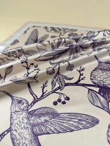 1件装女士花鸟印花头巾/发带/发饰，打造时尚造型的理想之选，适合海滩、假日等场合。 - 彩色 - 查看 5