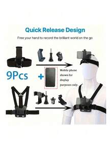 1 chiếc dây đeo ngực điện thoại đa năng, thích hợp cho quay phim góc nhìn thứ nhất, quay video POV ngoài trời bằng điện thoại thông minh, kẹp điện thoại, dây đeo ngực giữ điện thoại kiêm sạc dự phòng, túi đựng đồ kỹ thuật số cần thiết cho văn phòng, túi đựng cáp dữ liệu máy ảnh, bộ sắp xếp cáp dữ liệu điện tử, vỏ bảo vệ pin dự phòng, túi đựng máy ảnh du lịch kiểu ví, quà Giáng sinh cho trẻ em và người lớn, đồ dùng thiết yếu cho giáo viên, phụ kiện chống nước nhẹ, dung lượng lớn, dễ mang theo. - màu đen - Xem 12