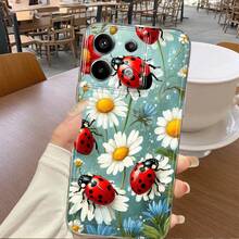 Phone Case - A Creative And Personalized TPU Durable Transparent Phone Case with a Daisy And Ladybug Floral Pattern, Compatible with iPhone 17/16/15/14/13/12/11/X/XS/XS MAX/ProMax/Air/Plus and  Galaxy S Series - Transparent - Übersicht 6