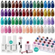 Beetles 8ML 20 Colors Gel Nail Polish Set, Nude Pink Green Blue Red Cat Eye UV Gel Polish With Base & Top Coat, All Season Manicure Kit For Beginners DIY Nail Art Home Gifts For Women - 20 Colors 8ml Moonlit Nebula - 查看 1