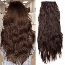 18-32 Inch 4pcs/Set Water Wave Clip-In Hair Extensions, Thick Density Full Head For Women - Multicolor - View 80