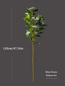 80-120厘米大型人造榕树，带热带棕榈叶，塑料仿真榕树枝，不含花盆，适用于家居、花园、派对、情人节装饰，1棵 - 綠色 - 查看 11