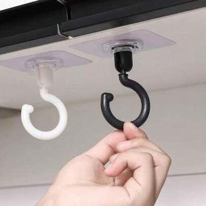Móc treo trần không cần khoan, móc dán tường chắc chắn, không để lại dấu vết, dùng cho trần nhà, tường, cửa, tủ, móc tự dính chịu lực cao, không gây hư hại cho nhà bếp, phòng tắm, văn phòng.