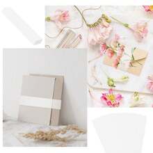 100Pcs Clear Vellum Belly Bands For Invitations - Wedding Invitation Accessories, Transparent Wrapping Liners For 5x7 Cards, Invitation Holder Bands For Special Occasions - View 7