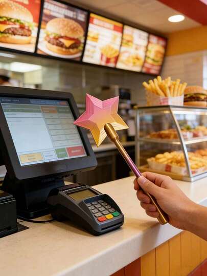 This 1pc Expandable 3D Printed Magic Wand Is A Contactless Bank Card Payment Magic Wand With Starry Touch Control. It Is Suitable For Bank Card Payment In Shopping Malls, Supermarkets And Outdoor Scenarios, And Can Also Be Used As A Card Storage And Decorative Accessory.