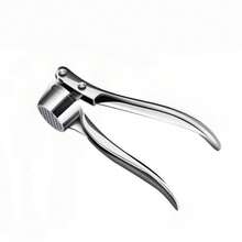 Small Stainless Steel Garlic Press - Practical Kitchen Tool For Garlic And Spices | Model ME-10511 - Silver - View 1
