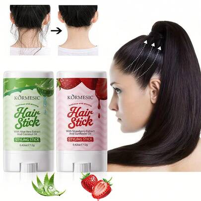 Sáp vuốt tóc dạng thỏi 12g, sáp vuốt tóc chuyên dụng cho tóc gãy rụng, gel tạo kiểu tóc dạng thỏi, hương dâu tây và lô hội, gel tạo kiểu tóc dạng thỏi mang lại cảm giác sảng khoái, không gây nhờn rít, giúp tạo kiểu tóc xoăn và tóc con.