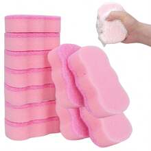 20/12/10/6/1pc Pink Thick High-Density Sponge For Washing Dishes, Color-Coded Sponges That Won'T Stick To Oily Pots, Double-Sided Kitchen Cleaning Cloth - Multicolor - View 11