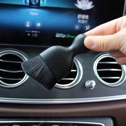 1 stuk zachte borstel voor het reinigen van auto-interieur, toetsenbordkieren en als stofborstel voor thuis.