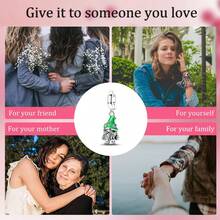 1 Silver-Plated Pendant Featuring A Four-Leaf Clover Fairy Grandpa Charm; Perfect For Creating DIY Bracelets, Necklaces, And Other Accessories. This Exquisite Gift Is An Ideal Choice For Close Friends And Family, Especially Women Who Love Sweet-Style Accessories. - Multicolor - View 7