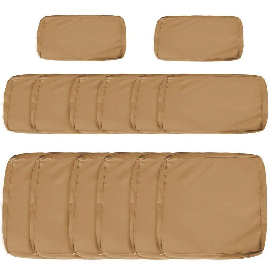 14 Pcs Outdoor Cushion Set - Beige - Beige - View 1