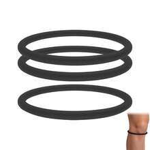 Cinta de silicone para patela, alta elasticidade, para alívio da dor no joelho, ideal para esportes, exercícios, corrida e uso diário. - Preto - Ver 6