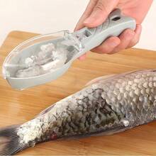 Manual Fish Scaler With Cover, Plastic Fish Skin Scraper With Non-Slip Handle, Creative Fish-Shaped Scraper, Washable, Splash-Proof - Multicolor - View 3