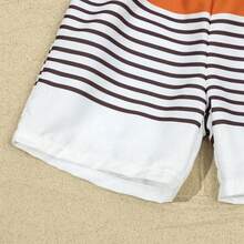 Family Matching Swimsuits Two Piece Bikini Set Ruffles Bathing Suits Mommy And Me Matching Swimwear Father And Son Matching Swim Shorts Men And Boy Swim Trunks Summer Vacation Beachwear - 男生 - 查看 4