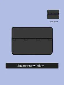 1pc Car Sun Visor - 10 Powerful Magnets + Hook And Loop Connection - Thick Blackout Coating, Provides Sun Shading, Heat Insulation And Privacy Protection - Universal Size Fits All Vehicles - A - View 14