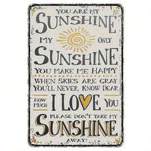 Tấm bảng kim loại in hình "Tình yêu ánh nắng" trang trí nhà cửa, mang đến vẻ đẹp ấm áp. - A - Xem 1