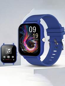 1 chiếc đồng hồ điện tử cảm ứng màn hình lớn 1.83 inch, kiểu dáng thường ngày, unisex, dây đeo silicon và vỏ hợp kim kẽm, nhận cuộc gọi, hiển thị giờ, ngày, báo thức, đếm bước chân, món quà tuyệt vời. - Nhiều màu - Xem 17