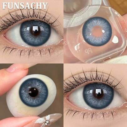 FUNSACHY 1 Pair Color For Eyes Big Size Natural Lenses Beautiful Pupils Cosmetics Brown Gray Color Lens
