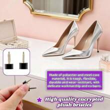 Heel Tips  10 Pairs High Heel  Kit With U/Cap Style 2.4mm And 3mm Metal Pins 5 Sizes 8-12mm - Slip-Resistant Quiet DIY Shoe Heel Caps For Women Black - Black - View 5