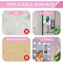 Silicone Suction Cup Phone Holder, Single-Sided Suction Cup, Multi-Functional Adhesive Backing, Anti-Slip And Hands-Free, Suitable For Bathroom Mirrors, Car Selfies And Video Recording, Compatible With Various Phone Models, A Great Birthday Gift. - 白色 - 查看 5