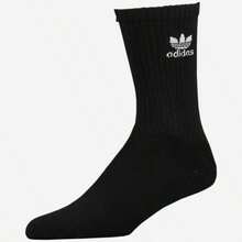 Adidas Originals Trefoil 6-Pack Crew Socks Boys' Grade School White/Black CH7708 - 黑與白 - 查看 3