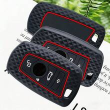 Bao đựng chìa khóa xe hơi bằng silicon mềm cao cấp dành cho BMW F30 F31 F32 F34 F20 F21 F07 F10 1 3 5 7 Series X1 X3 G01 X4 G02 X5 F15 F16 M3 M4 - đen - Xem 3