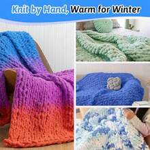 Gdo703deyi  64" Chunky Blanket LoomLoom For DIY Throw Blankets Adjustable Size Hand Knitting Yarn Chunky Reinforce The Connection No Needles Required Beginner Friendly Yarn Craft 64" - 64 - View 6