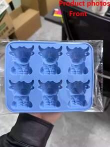 1 Khuôn làm đá hình bò cao nguyên mini 5.9 inch – Khuôn làm đá silicon 6 ngăn, hình bò cao nguyên 3D dễ thương dùng cho đồ uống, tiệc tùng và quà tặng, dẻo, dễ lấy đá ra, an toàn với máy rửa chén. - Nhiều màu - Xem 11