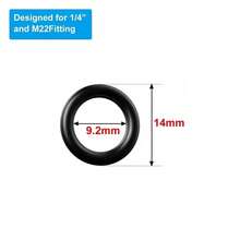 100个橡胶密封圈，快速断开接头垫片 - 黑色 - 查看 3