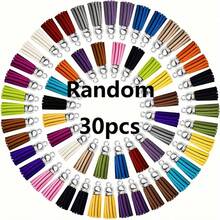 30/60/100pcs Assorted Vibrant Faux Suede Tassels With Gold Tone Caps - Rainbow Keychain Charms, Suitable For DIY Jewelry, Crafts And Phone Straps, Jewelry Making Accessories - Tassel - View 17