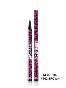 Misslyn 1件裝 BOSS BABE! Boom 黑色液體眼線筆，持久霧面防汗，高顯色液體墨水，打造大膽清晰線條，棕色/黑色/紅色/藍色，防暈染，防汗，適合 Y2K、生日、情人節、新年禮物 - #102 - 查看 8