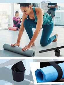 1pc Silicone Yoga Mat Strap Portable Elastic Yoga Mat Binding Strap Fixing Strap Fitness Sports Yoga Accessories - Multicolor - View 5