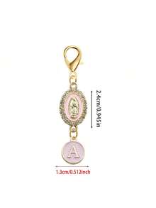 Letter Religious Virgin Mary Cross Pendant, Car Rearview Mirror Blessing Pendant, Prayer Keychain, Catholic Cross Packaging Amulet; Wallet, Backpack Decorative Accessories, Earphone Case Accessories, Suitcase And Car Decoration, Suitable For Family, Friends, Classmates, Teachers, Colleagues, Lovers, Valentine's Day Gift, Baptism Gift, Party Keychain Gift Bag - one-size - View 9