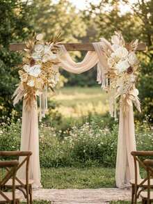 Set de 2 decoraciones para baby shower estilo bohemio en color marrón, decoración floral boho neutra, cartel de bienvenida para baby shower, fiesta boho salvaje, decoración para cumpleaños y fiesta de baby shower - Multicolor - Ver 6