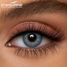 Eyeshare 1副装 适用于眼睛的软性隐形眼镜 自然色 14.0毫米 - RICHGIRL-BLUE - 查看 5