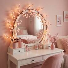 Sakura Tree Branch Lights Decor Wall-Mounted, Sakura Lights With Remote Control Timer, 8 Lighting Modes, Soft Willow Branch Fairy Lights, Bedroom Home Floral Wall Decor, Spring DIY Decoration - Multicolor - View 10