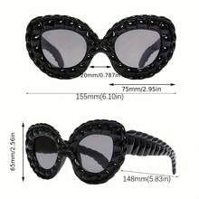 Fashionable Women's Cat-Eye Large-Frame  Glasses, Suitable For Casual Gatherings, Add A Relaxed And Casual Touch, Making You The Center Of Attention. - 綠色的 - 查看 9