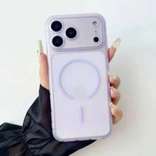 1 ốp lưng điện thoại tối giản, thân thiện với da, tương thích với Apple 17 Pro Max, Air 16, 15, 14, 13, 12 Pro/Max/Plus, hỗ trợ sạc không dây, nam châm, mờ bán trong suốt, chống rơi, bảo vệ điện thoại. - Màu tím hoa cà - Xem 2