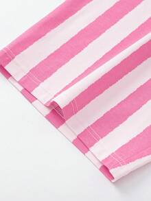 Balabala Girls Pajama Set Short Sleeve Soft Breathable Antibacterial Cozy Lounge Set Summer 2026 - Black and Red - View 6