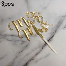 6pcs/3pcs/1pc Wedding Cake Topper Decorations, Suitable For Wedding Party Cake Decor - Multicolor - View 13
