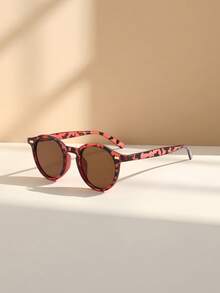 1pc European And American Retro Cat Eye Frame Y2K Fashion Glasses, Versatile Casual Lightweight PC Fashion Glasses, Suitable For All Seasons - Multicolor - View 8