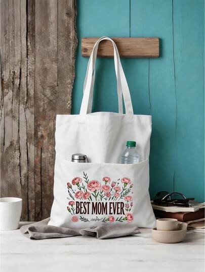 Bolso de mano con bolsillos, regalo del Día de la Madre, bolso de lona con compartimentos para uso conveniente, bolso de hombro con múltiples bolsillos, ligero y de gran capacidad para ir al trabajo, viajar, ir de compras, bolso de mano para mujer, bolsa reutilizable y lavable para la compra, bolso de viaje, bolso de fin de semana, regalo pensado para mamá, regalo del Día de la Madre