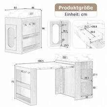 Dining Tables - Natural + MDF+Glass - View 5