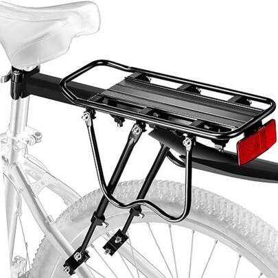 Rear Bike RackBike Cargo Rack W/Fender And Large Size Reflective Quick Release Mountain Road Bicycle Rear Racks Universal Bike Lage Rack Large Capacity Bike Pannier Rack