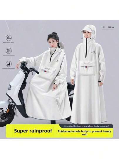 New Fashion Long Full-Body Adult Hooded Rain Poncho, Waterproof And Windproof, Lightweight And Portable, Suitable For Men And Women - Thickened Multi-Function Hooded Raincoat, Breathable And Easy To Store, Ideal For Travel, Cycling, Hiking And Outdoor Activities | New Hot-Selling Product