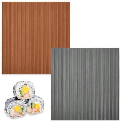 Pastry Mat 2 Pcs Non-Stick Silicone Susi  Mat Reusable Susi Roller Mat Ea To Clean Susi Ma Mat Plate Mat  Ginner Omemade Ken DIY G And Coffee