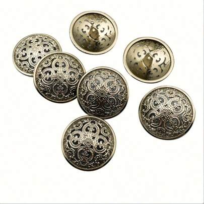 30 chiếc cúc hoa rỗng chạm khắc kiểu cổ điển, 20mm, thích hợp cho phụ kiện may vá DIY, áo khoác phong cách retro, áo sơ mi.