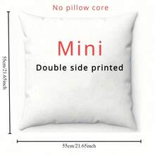 1pc Customizable Photo And Text Style Square Pillow Cover, Personalized Photo And Text Design, Hand Wash Only, Fun Themed Unique Birthday And Anniversary Gift Photo And Text Customization - Love a - View 19