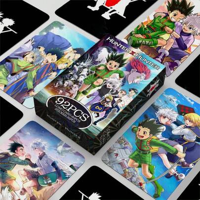 小杰·富力士、奇犽·揍敌客、西索、HUN.TER*HUN.TER、卡通奇幻电视剧主题照片卡、贴纸、动漫周边、偶像周边、朋友生日礼物、动漫卡片、卡片收藏、装饰品、精美小礼物、节日礼物、收藏品