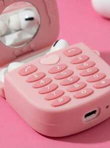 Vỏ bảo vệ tai nghe Bluetooth Apple Pink Lovely Softshell Little Mirror Wireless Headset Protective Cover Tương thích với 1/2/Pro/3/Pro (Thế hệ thứ 2) - Hồng - Xem 5